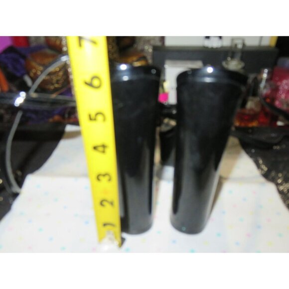 Vivianly Black Open Toe Ankle Strap Platform Chunky Heels Size 10 Retro Y2K - Picture 4 of 10